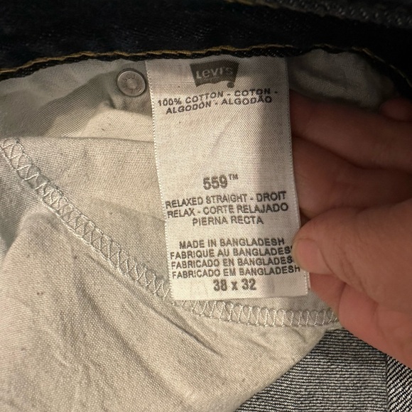 Levi's 559 Dark Gray Relaxed Men's Jeans - Picture 3 of 9